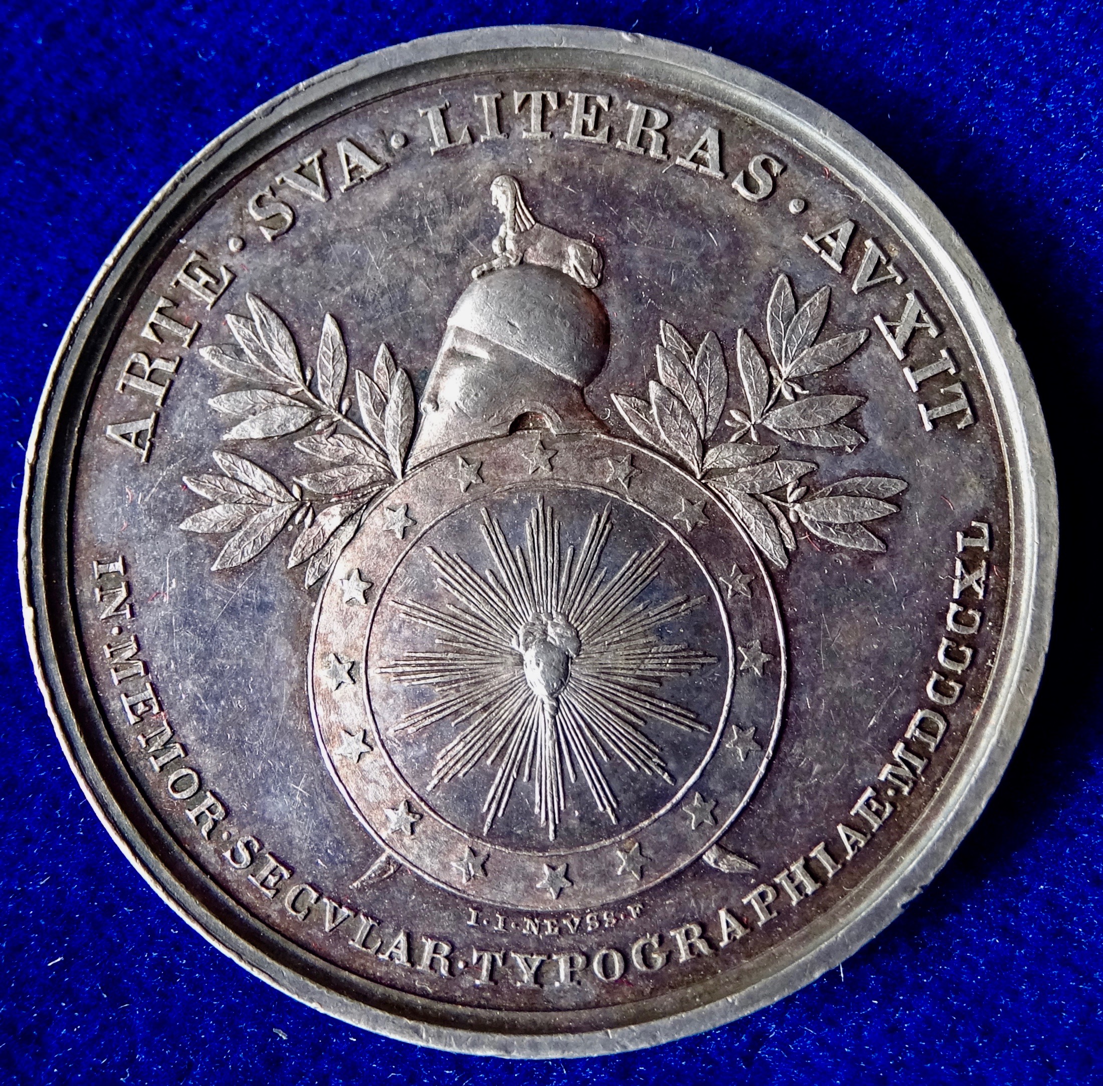 Gutenberg Printing Press reverse medal